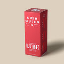 Kush Queen Live Resin THC topical lubricant packaging on beige background.